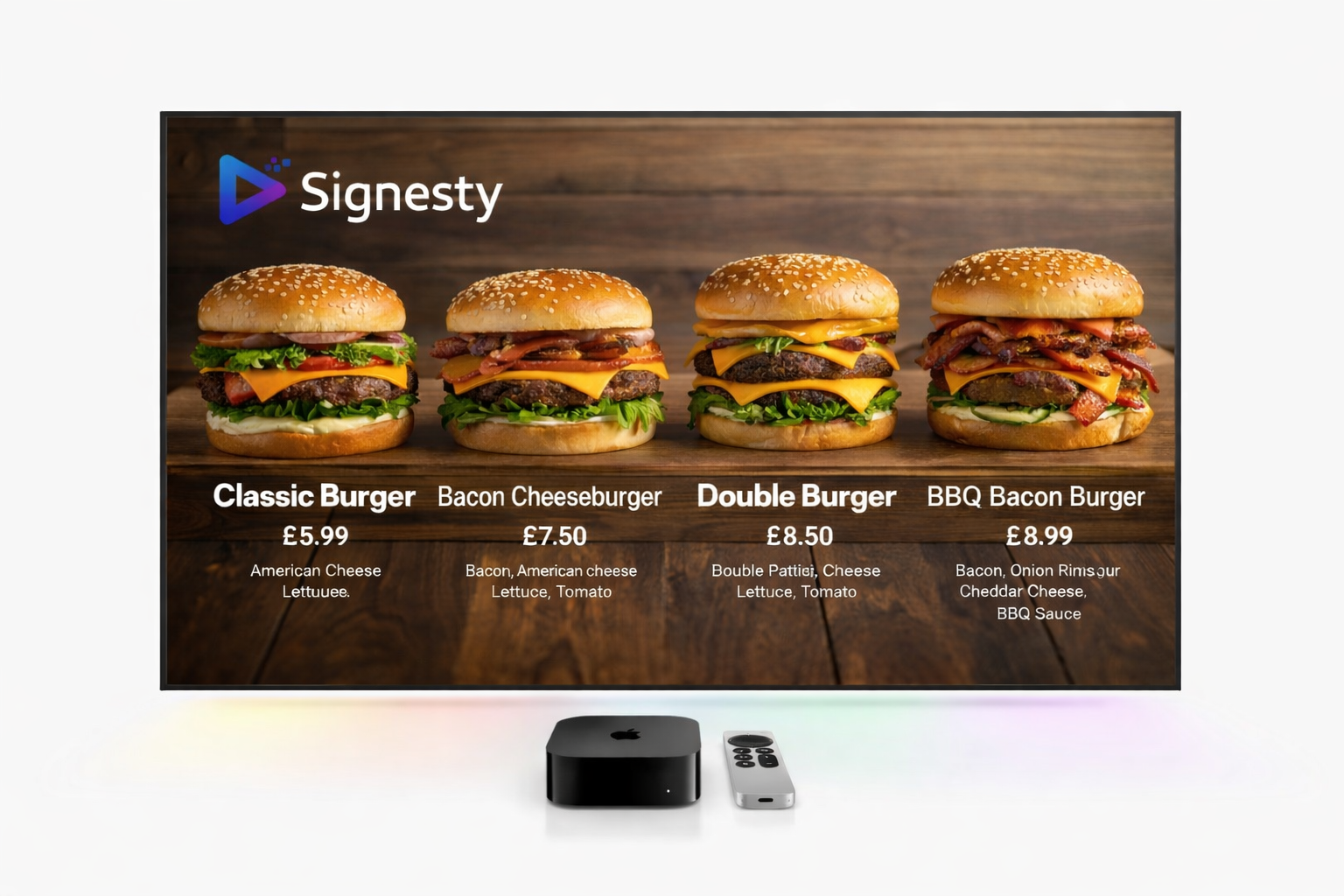 Signesty running on Apple TV